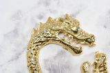Gold Dragon Head Rhinestone Buckle 5.75" x 3.50" - 1 Piece