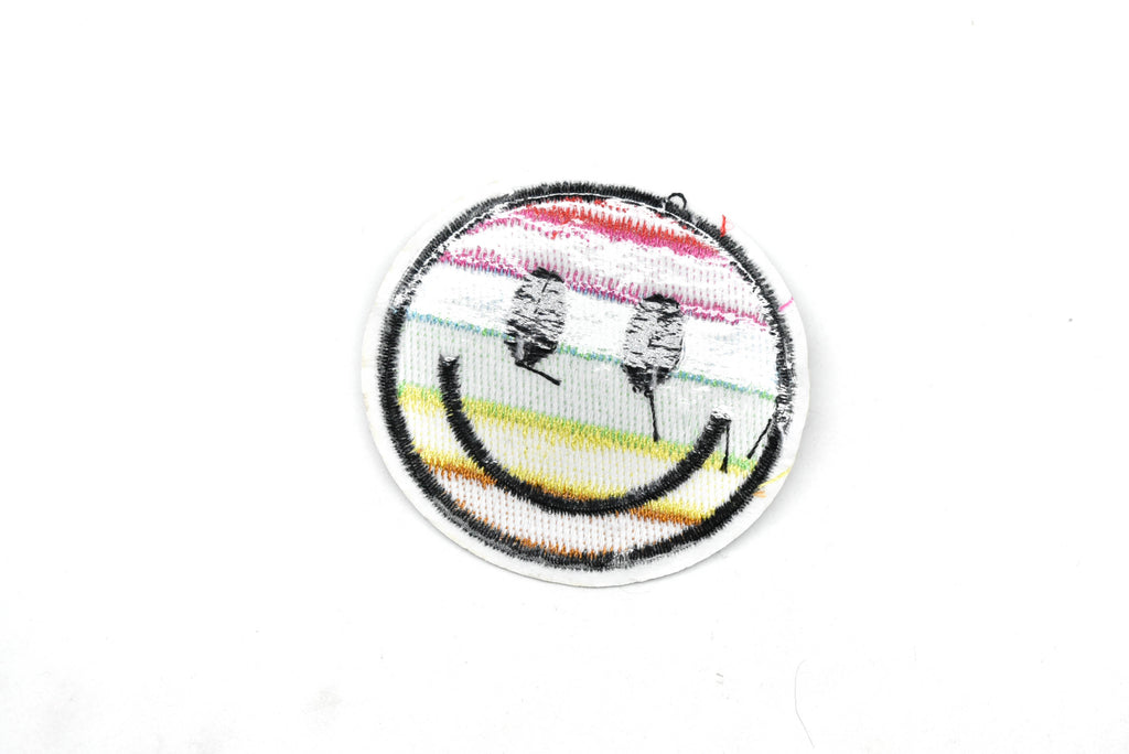 Embroidered Rainbow Smiley Face Iron-On Patch 2" | Smiley Face Patch Applique - Target Trim