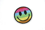 Embroidered Rainbow Smiley Face Iron-On Patch 2" | Smiley Face Patch Applique - Target Trim