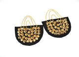 Gold Studded Shoulder Epaulet with Dangling Chains - Target Trim