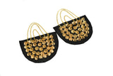 Gold Studded Shoulder Epaulet with Dangling Chains - Target Trim