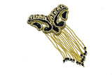 Beaded Dangling Fringe Applique 8.50" x 5.50" - Applique