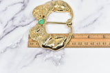 Gold Lion Ribbon Slider Buckle 4" x 2.90" - 1 Piece