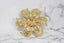 Gold Flower Buckle w/Colorful Rhinestones