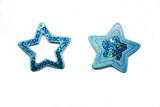 Sequins Heart and Star Patch Applique 1.75" or 2.50" | Shapes Patch Applique - Target Trim