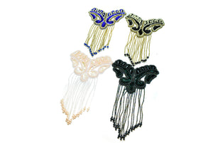 Beaded Dangling Fringe Applique 8.50" x 5.50" - Applique