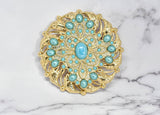 Gold w/Turquoise Pearl Buckle