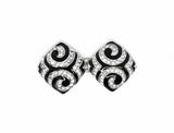 2" x 2" Black and White Rhinestone Connector