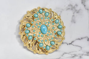 Gold w/Turquoise Pearl Buckle