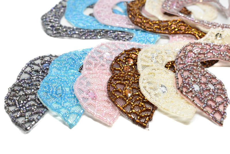 Beaded Snake Applique with Sequins 10" x 1.50" | Snake Patch Applique - Target Trim