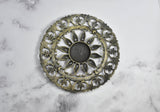 Antique Bronze Floral Buckle- 5"- 1 Piece