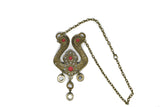 Antique Necklace with Colored Gems - Necklace