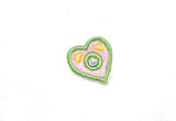 Two-Tone Tiny Heart w/Rhinestone Patches 1" x 0.75" | Tiny Hearts Patch Applique - Target Trim