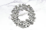 Floral Rhinestone Wreath Buckle