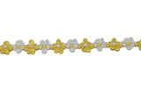 Two-Tone Floral Braided Gimp Trim 5/8" - by the yard