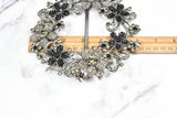 Floral Rhinestone Wreath Buckle