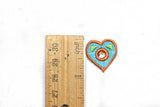 Two-Tone Tiny Heart w/Rhinestone Patches 1" x 0.75" | Tiny Hearts Patch Applique - Target Trim