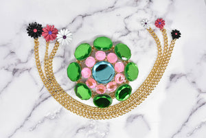 Flower Buckle with Daisy Chained Charms