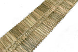 Green Raffia/Straw/Plastic Trim 2.75" - 1 Yard