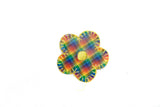 3D Rainbow Heart and Flower Iron-On Patch - Heart Patch | Flower Patch