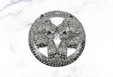 Metal Rhinestone Double-Headed Lion Buckles
