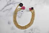Flower Buckle with Daisy Chained Charms