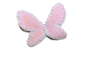 Pink Felt Butterfly Applique 3.50" x 2.50" | Pink Butterfly Patch Applique - Target Trim
