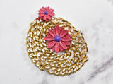 Flower Buckle with Daisy Chained Charms