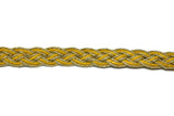 Metallic Two-Tone Braided Gimp Trim 1/2" - by the yard