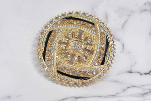 Unique Gold Rhinestone Buckle 4 1/4 - 1 Piece