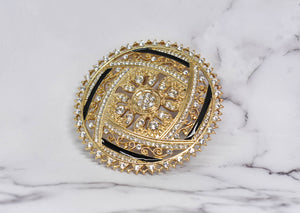 Unique Gold Rhinestone Buckle 4 1/4 - 1 Piece