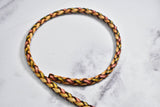 Multi Color Leather Rope Trim 0.25" - 1 Yard