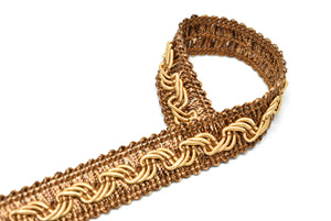 Gold Braided Gimp Trim 5/8" - 1 Yard