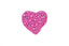 Pink Heart Applique with Beads and Rhinestone | Hot Pink Rhinestone Heart Applique | Cute Rhinestone Beaded Heart Applique