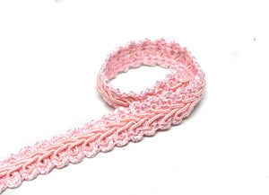 Pink Floral Design Gimp Trim 1/2" - by the yard