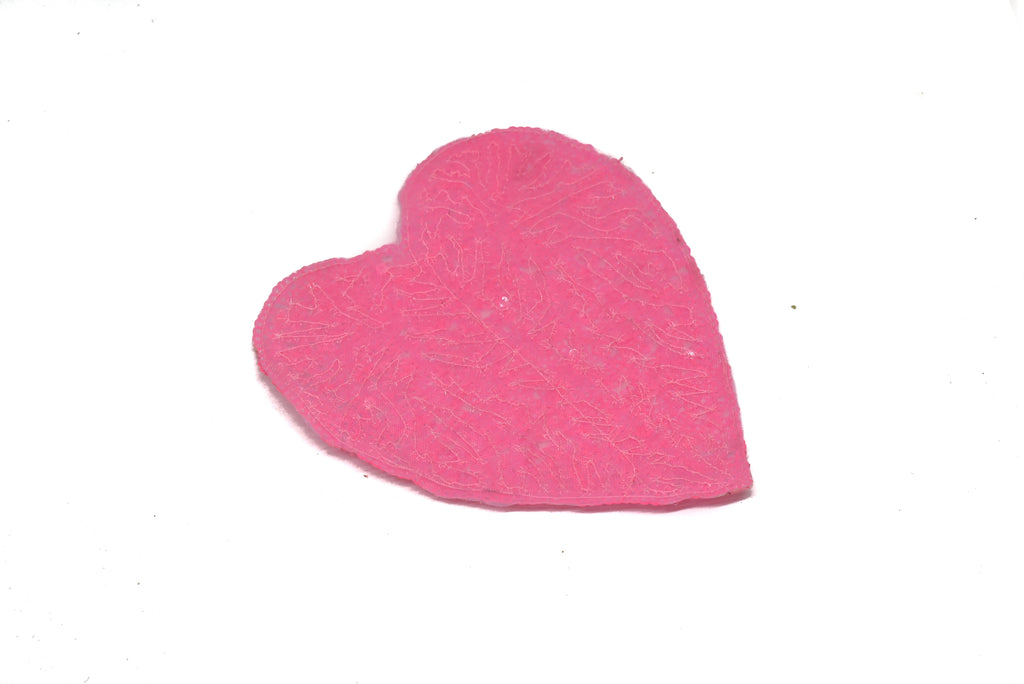 Pink Sequins Heart Patch Applique 4.50" x 5" - Target Trim