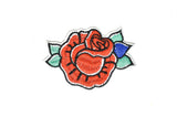 Embroidered Rose Patch Applique - 3" x 2" | Flower Patch Applique - Target Trim