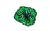 3.5" Sequins flower Patch with Dangling Bugle Beads 