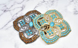 Metal Turquoise Stone Buckles