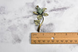 Green and Blue Rhinestone Flower Brooch with Pin - Target Trim