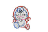 Doraemon Cat Character Iron-on Patch 2.63" x 2" - 1 Piece