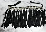 Knotted Fabric Fringe Trim with Metallic Silver Beads - Target Trim