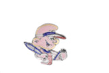 Embroidered Pink Iron-On Smurf Patch 2.50" x 2.13" | Smurf Patch Applique - Target Trim