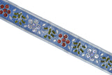 Assorted Sequins Beaded Floral Indian Trim 1.25" | Floral Indian Trim | Indian Trim | Sequins Trim | Trim