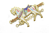 Embroidered Carousel Horse Iron-On Applique 5.5" x 3.25" | Horse Patch Applique - Target Trim