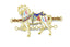 Embroidered Carousel Horse Iron-On Applique 5.5