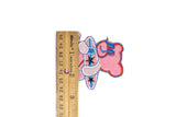 Embroidered Pink Surfer Bear Iron-on Patch 2.75" x 2.13 | Bear Patch Applique - Target Trim