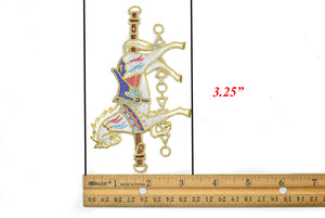 Embroidered Carousel Horse Iron-On Applique 5.5" x 3.25" | Horse Patch Applique - Target Trim