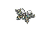 Rhinestone Butterfly Brooch with Pin Target Trim