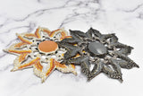 Metal Eagle Star Buckle Appliques 5" - 1 Piece